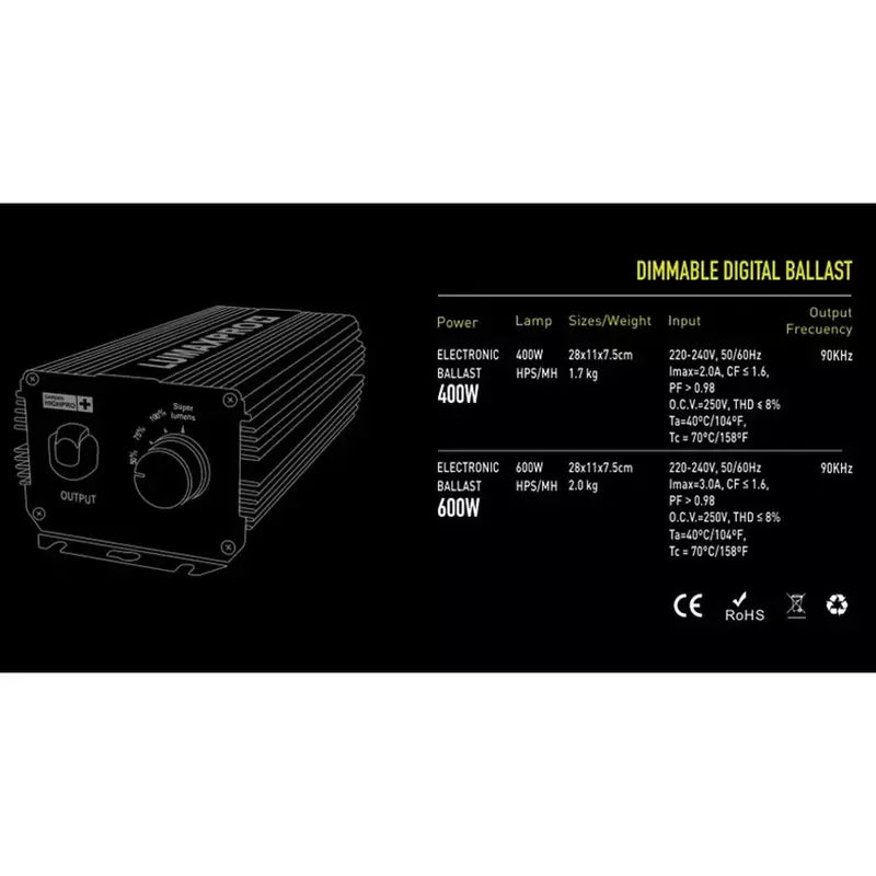 Reator Eletrônico Lumaxpro 600w