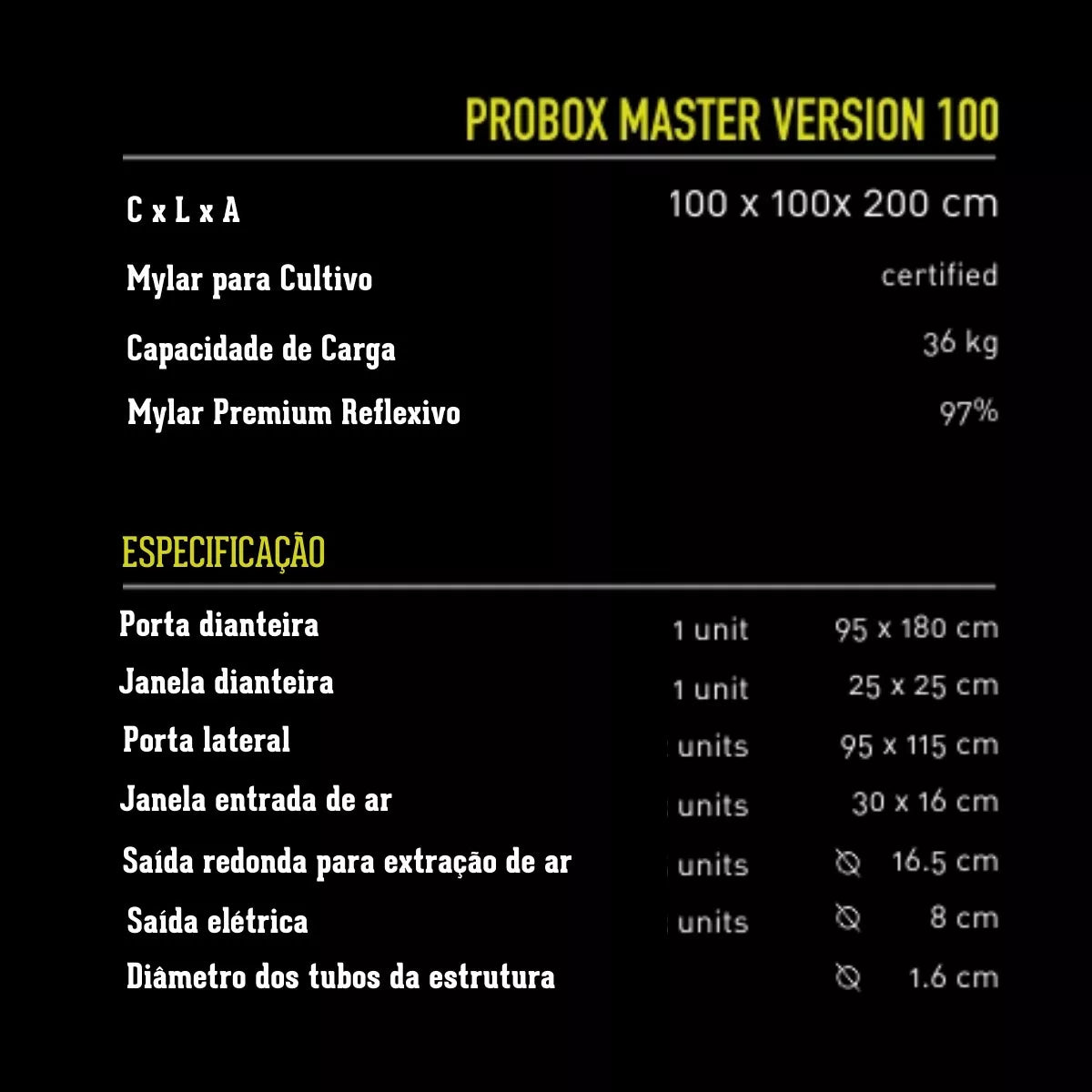 Estufa Garden High Pro - Probox Master 80