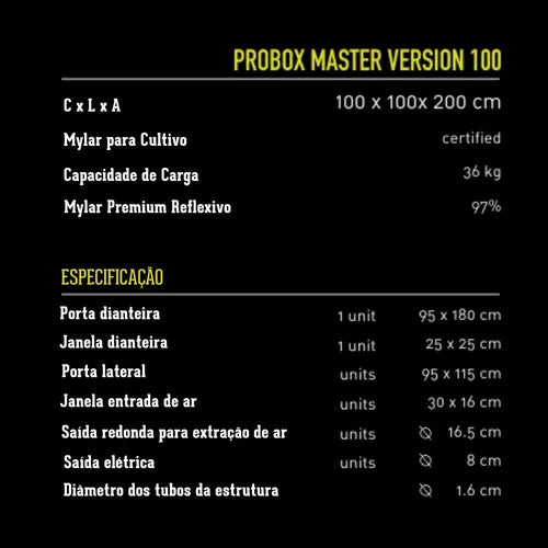 Estufa Garden High Pro - Probox Master 100
