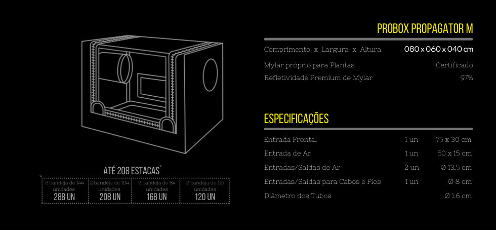 Estufa Garden High Pro - Probox Propagator M