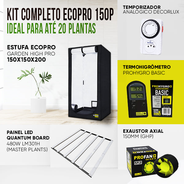 Kit de Cultivo Indoor Raiz - Ecopro 150 + Quantum Bar 600W PRO-MASTER Samsung LM301H
